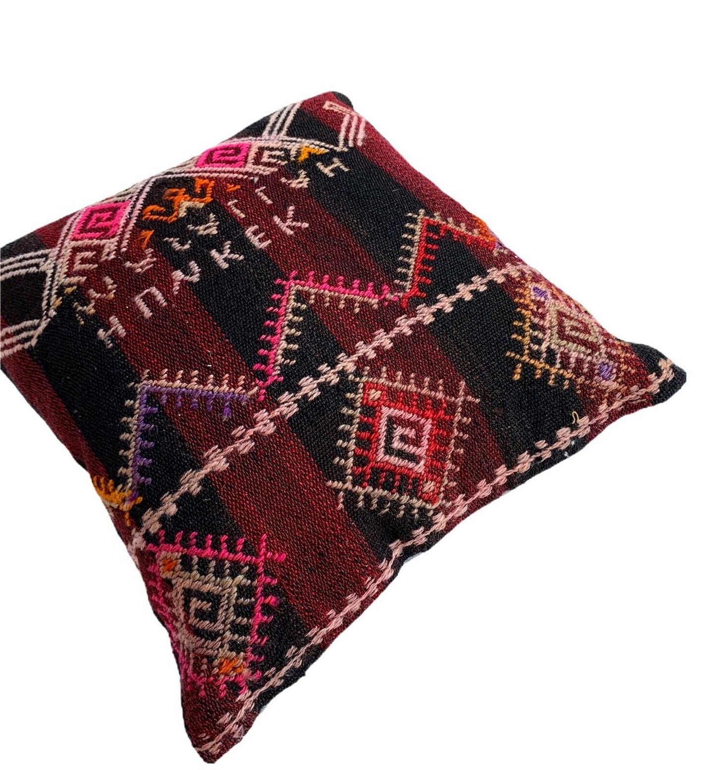 Einzigartige Kelim-Kissen,Turkish Kilim Pillow,14'×14'   Funda De Cojín Kilim