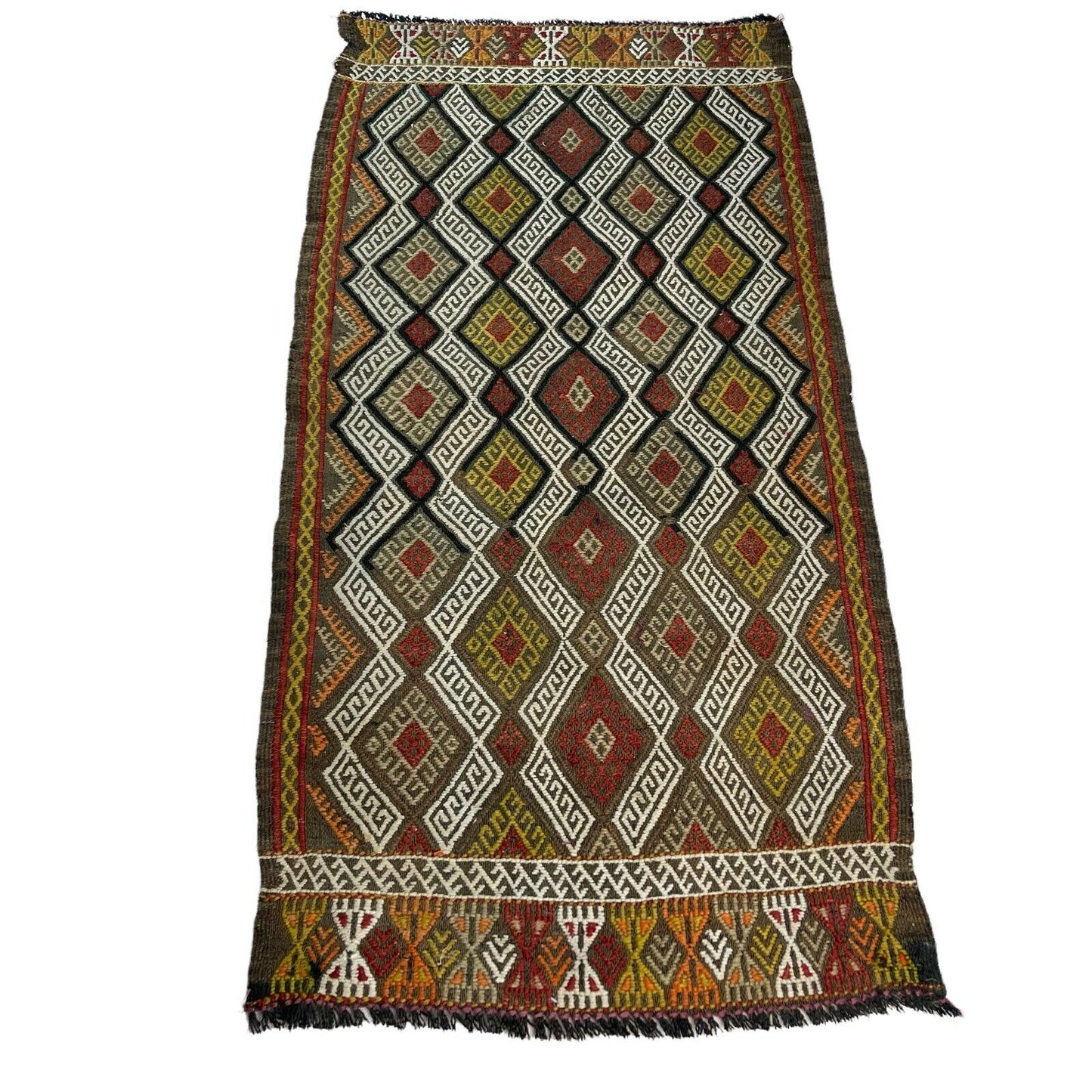 Traditionelle türkische Kelim Teppich, Vintage Turkish Kilim Rug  95 X 47 cm