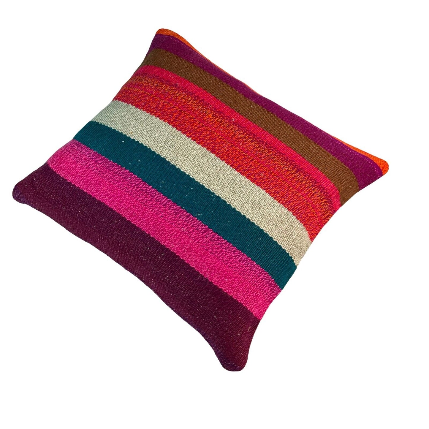 Einzigartige Kelim-Kissen,Turkish Kilim Pillow,16'×16'   Funda De Cojín Kilim