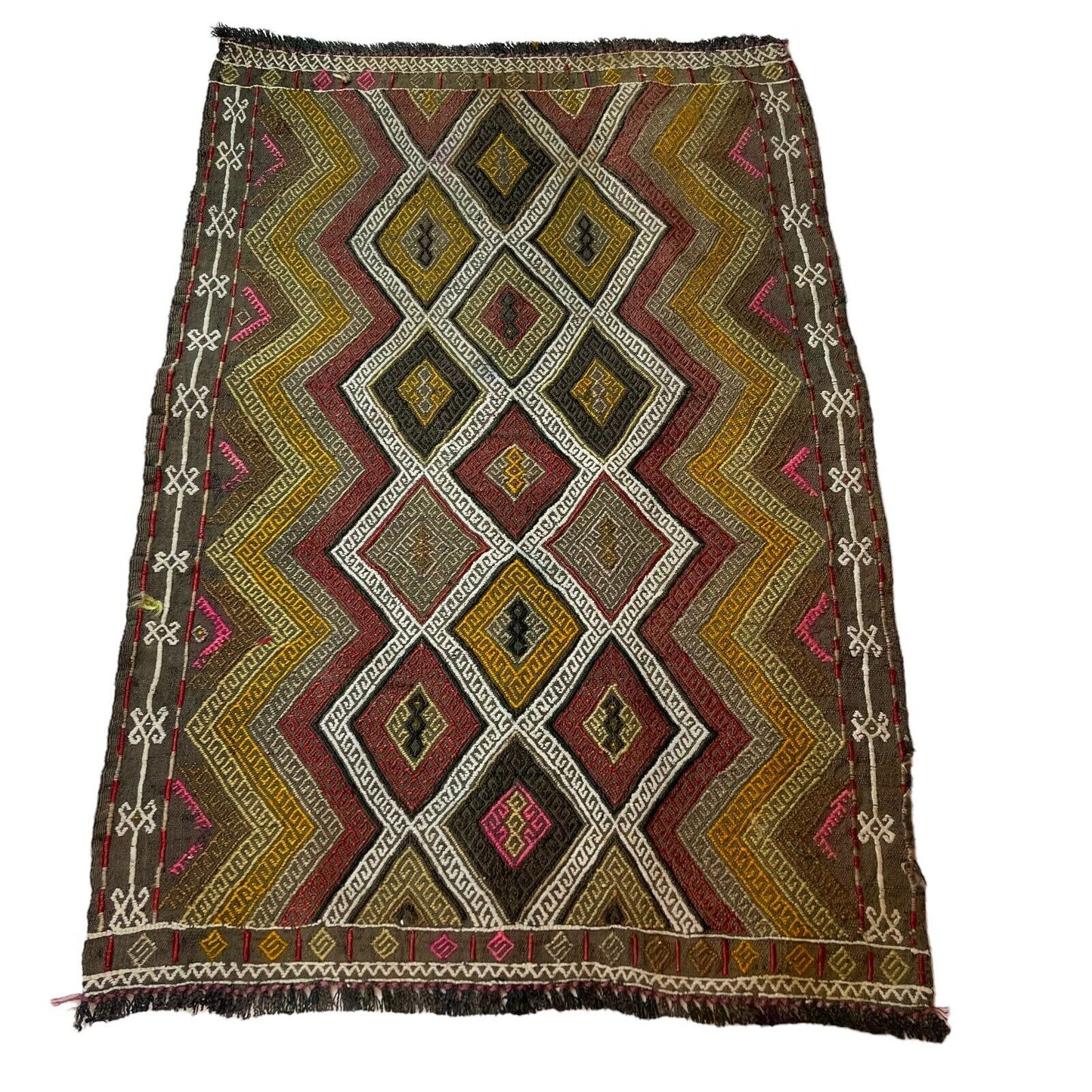 Traditionelle türkische Kelim Teppich, Vintage Turkish Kilim Rug 78X54 cm